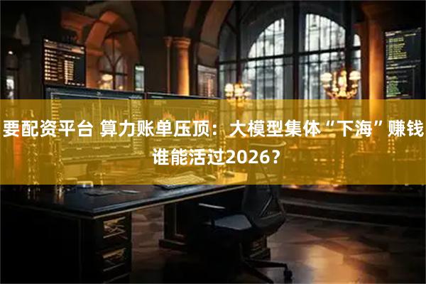 要配资平台 算力账单压顶：大模型集体“下海”赚钱 谁能活过2026？